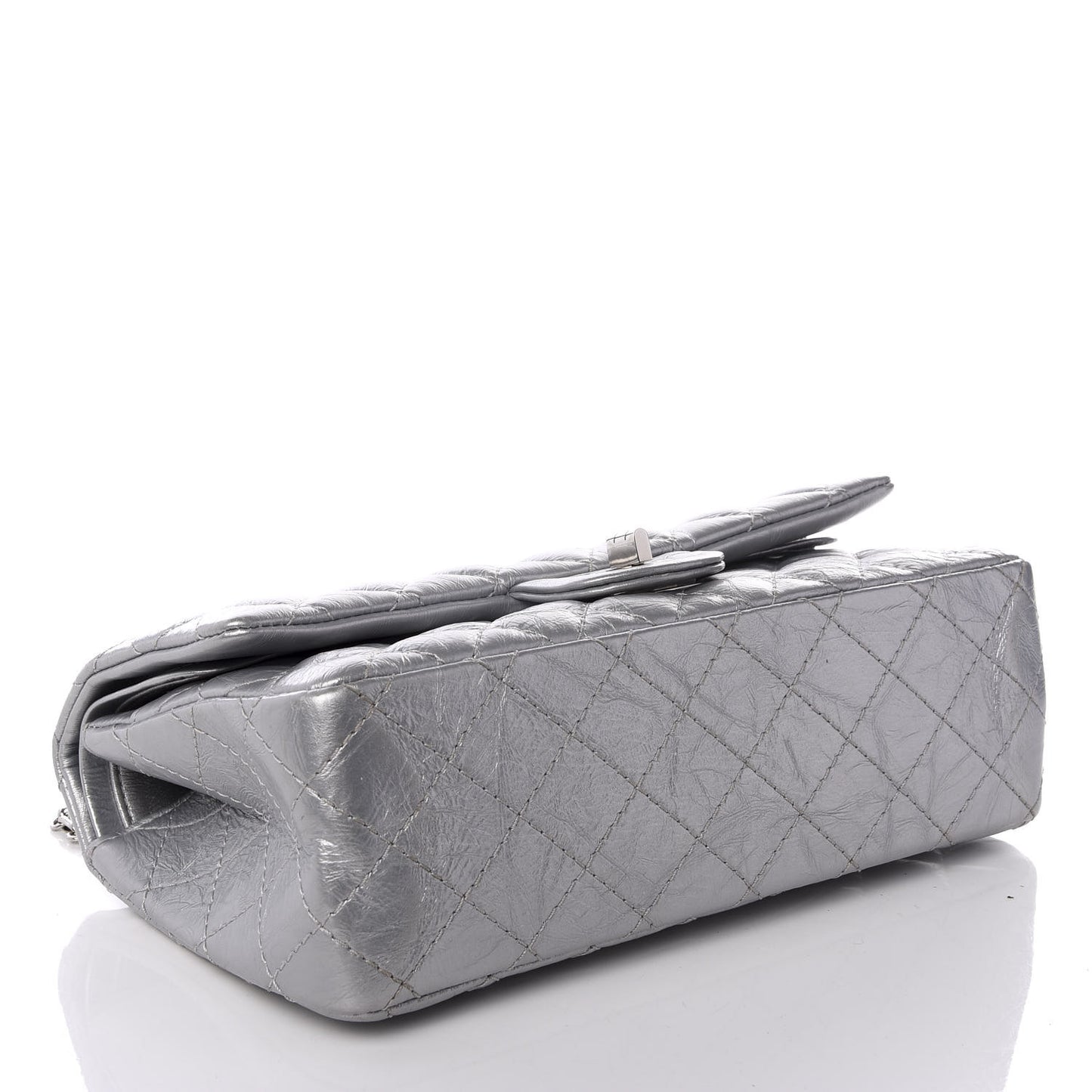 Metallic Aged Calfskin 2.55 Reissue 225 Flap Silver