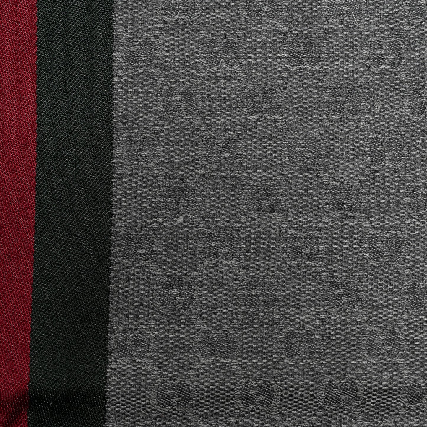Wool Silk GG Monogram Web Verbiere Fringe Scarf Graphite Dark Green