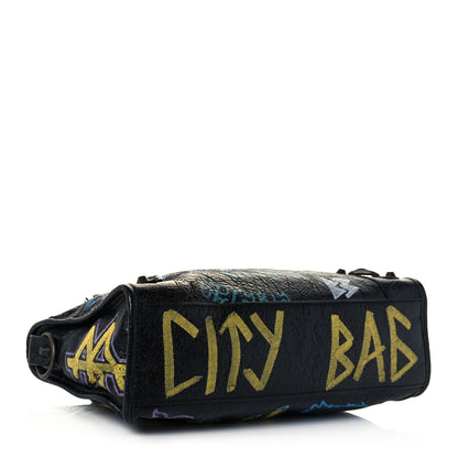 Balenciaga Agneau Graffiti All Over Classic Hardware S City Black Multicolor 4 of 12