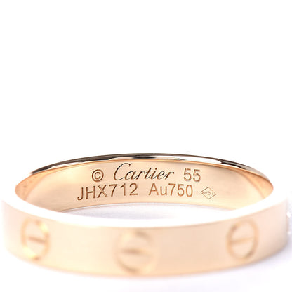 Cartier 18K Yellow Gold 3.5mm LOVE Wedding Band Ring 55 7.25 4 of 5