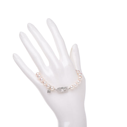 Mikimoto 18K White Gold Akoya Pearl 7mm Strand Bracelet 2 of 6