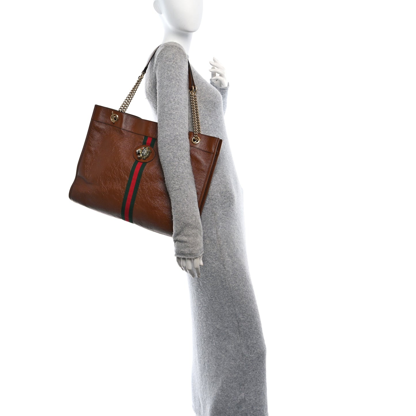 Calfskin Large Rajah Chain Tote Cuir