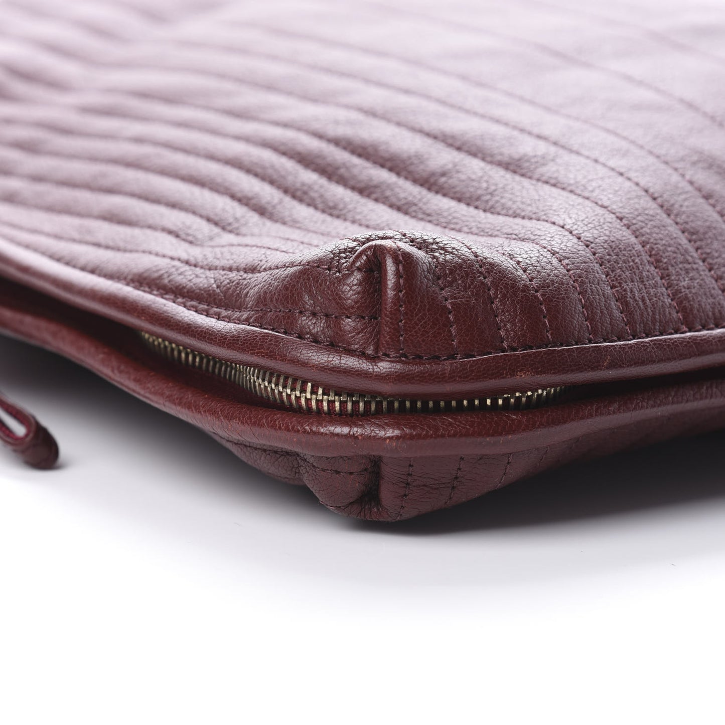 Goatskin Amalia Bucket Bag Aubergine