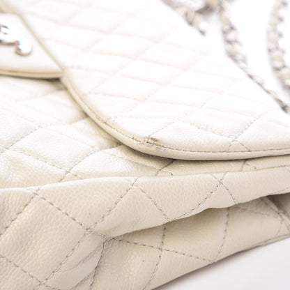 Chanel Caviar Quilted Maxi Single Flap White 11 of 21