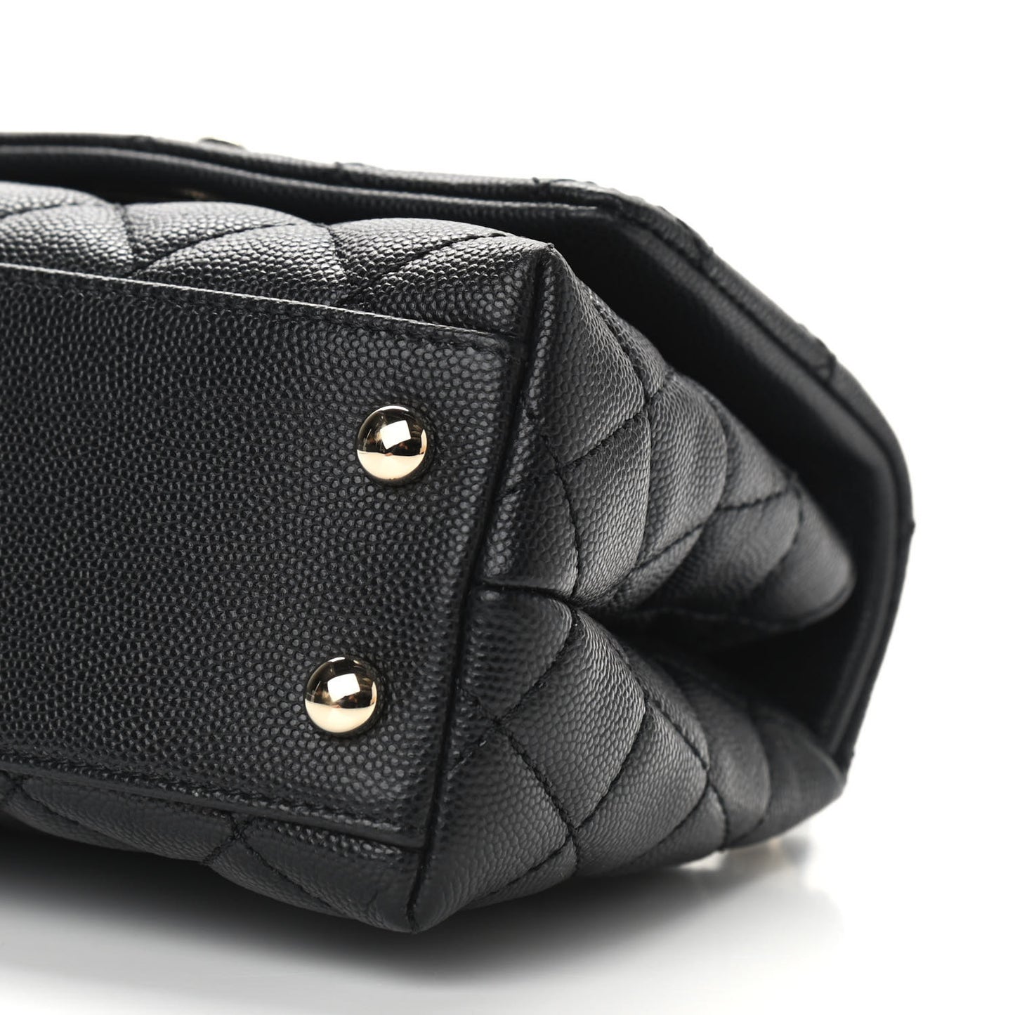 Caviar Quilted Extra Mini Coco Handle Flap Black