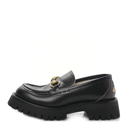 Gucci Cordovan Lux Womens Harald Horsebit 25mm Platform Loafers 36 Black 1 of 10