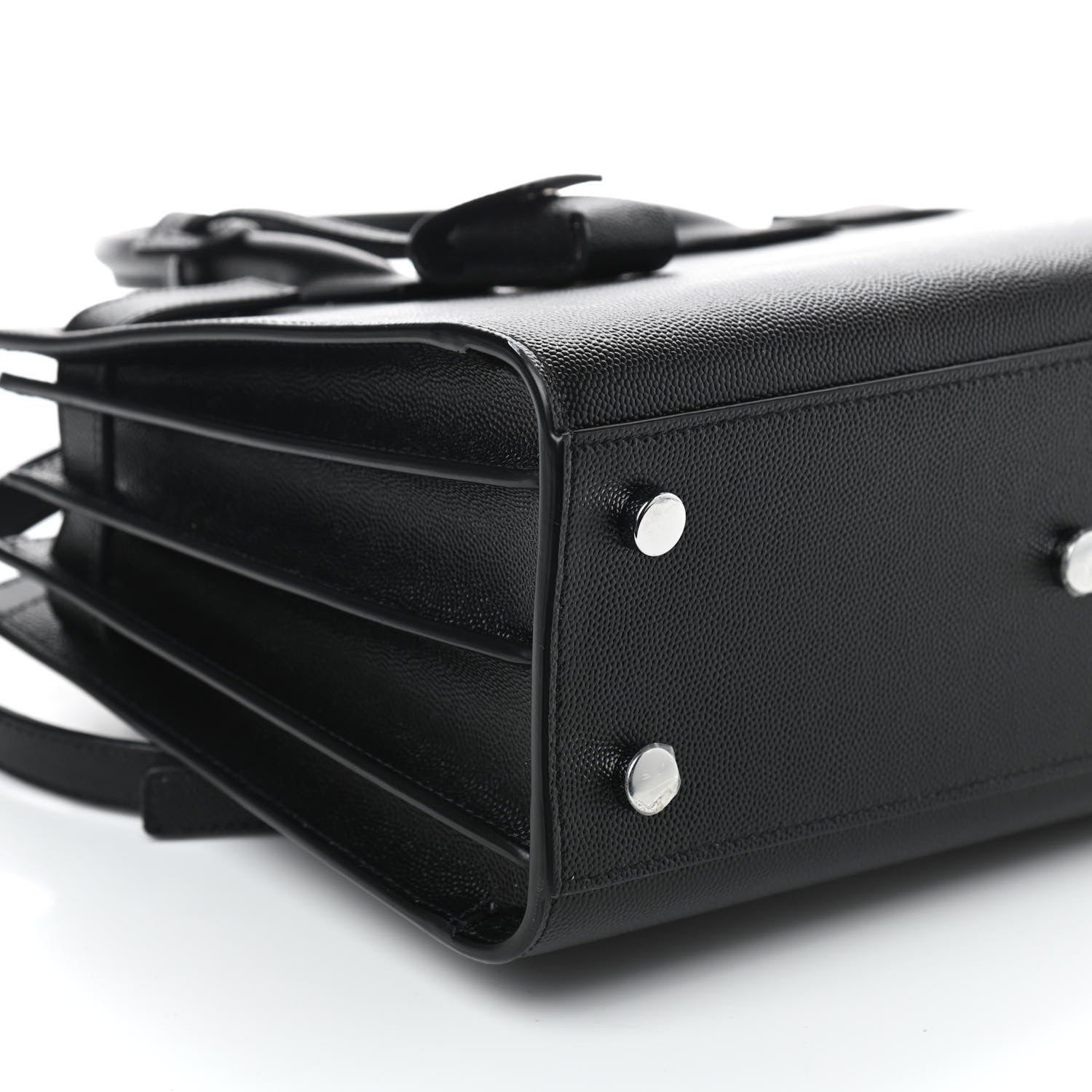 Saint Laurent Grained Calfskin Baby Sac De Jour Black 7 of 9