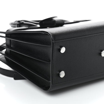 Saint Laurent Grained Calfskin Baby Sac De Jour Black 7 of 9
