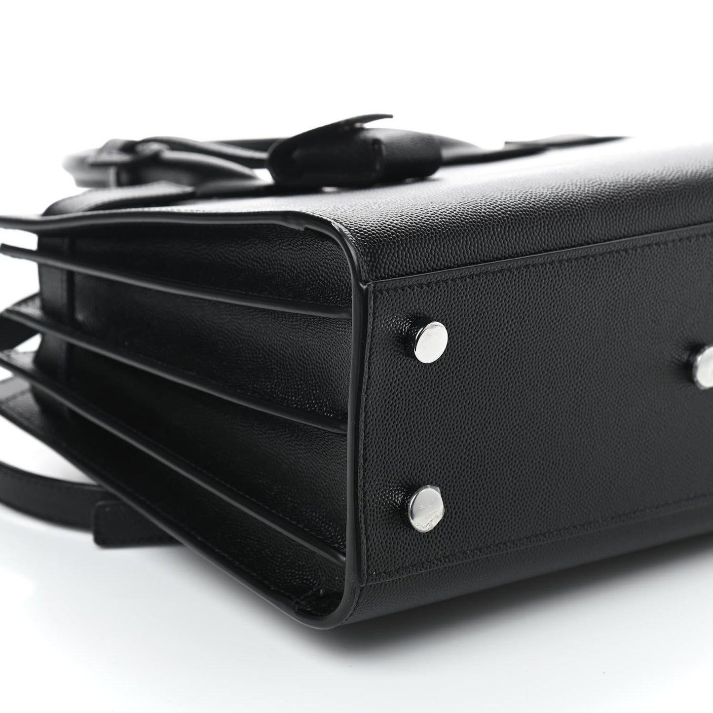 Grained Calfskin Baby Sac De Jour Black