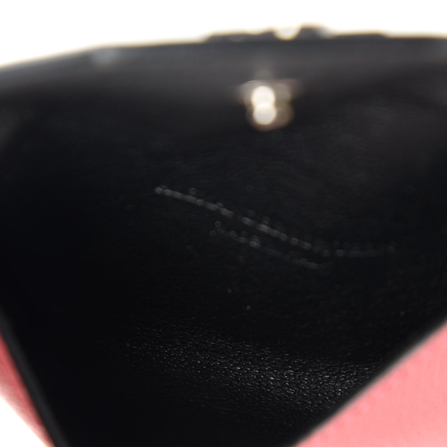Calfskin Insignia Envelope Card Holder Pink Red