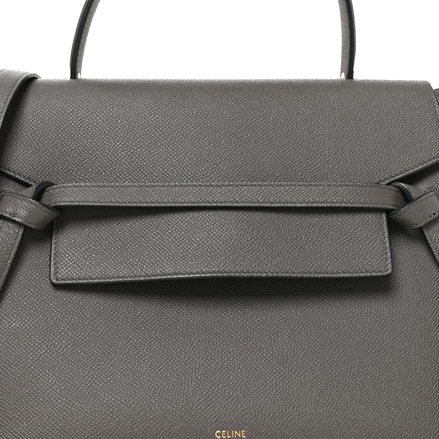 Grained Calfskin Mini Belt Bag Grey