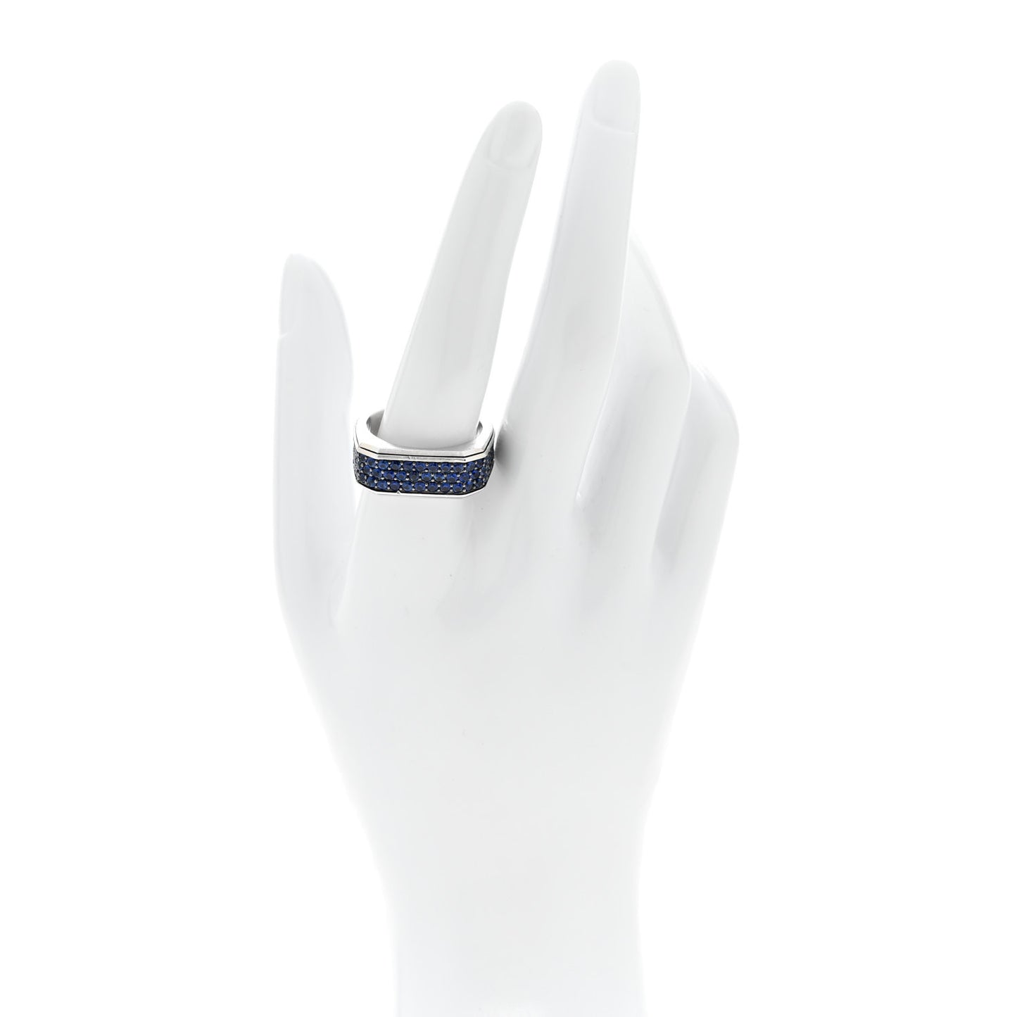 Sterling Silver Blue Sapphire Roman Signet Ring 63 10.25