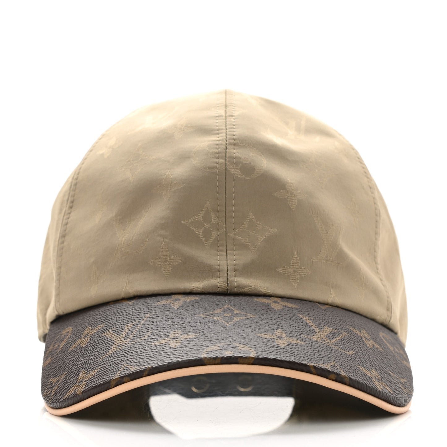 Polyester Silk Monogram LV Get Ready Cap M Beige