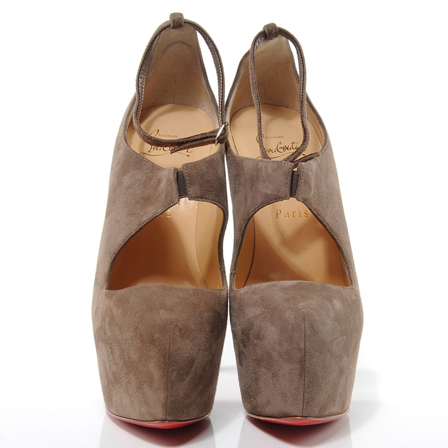 Christian Louboutin Suede Maillot 160 Pumps 36 Taupe 2 of 6
