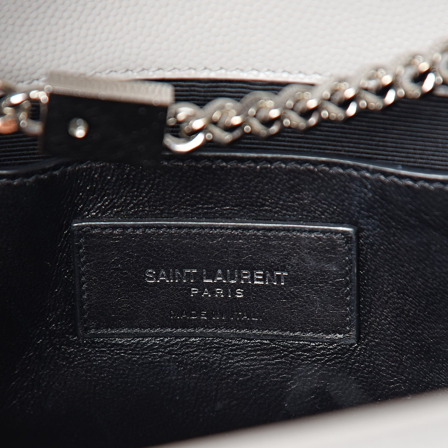 Saint Laurent Grain De Poudre Medium Classic Monogram Kate Satchel Souris 6 of 14