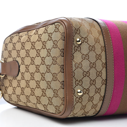 Gucci Monogram Vintage Web Medium Boston Maple Brown 13 of 18