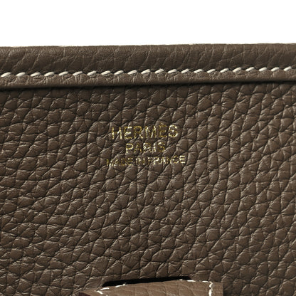 Hermes Taurillon Clemence Evelyne III PM Etoupe 6 of 10