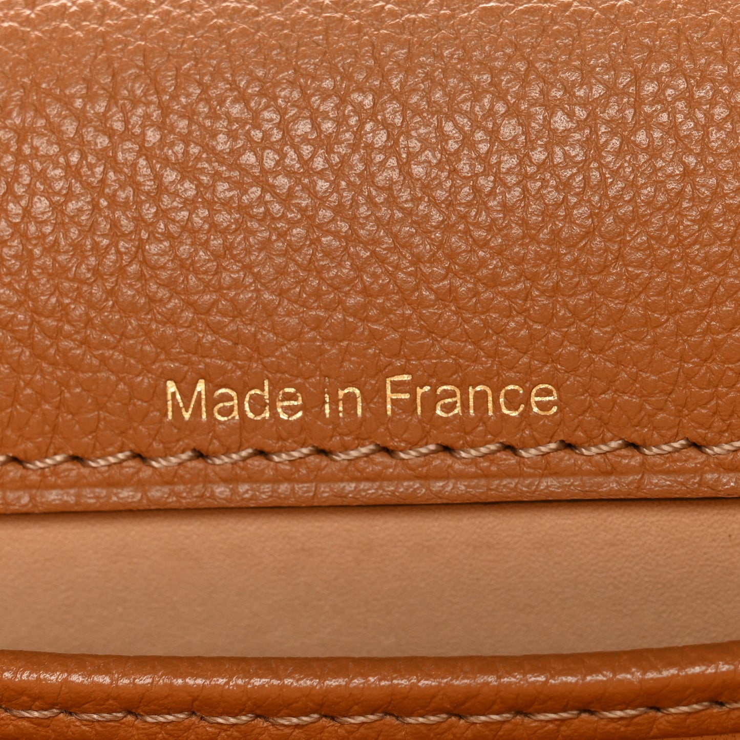 Grained Calfskin Mini Brillant Satchel Natural