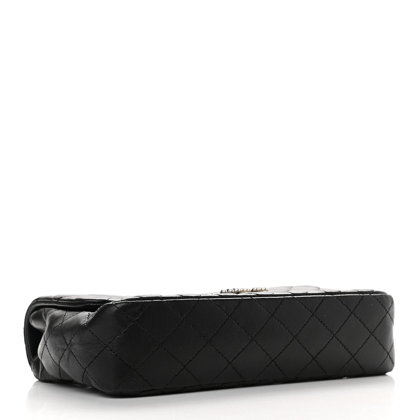 Lambskin Medium Westminster Pearl Flap Black