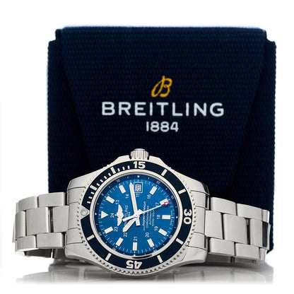 Breitling Stainless Steel 44mm Super Ocean Chronometer Automatic Watch Blue A17365 5 of 5