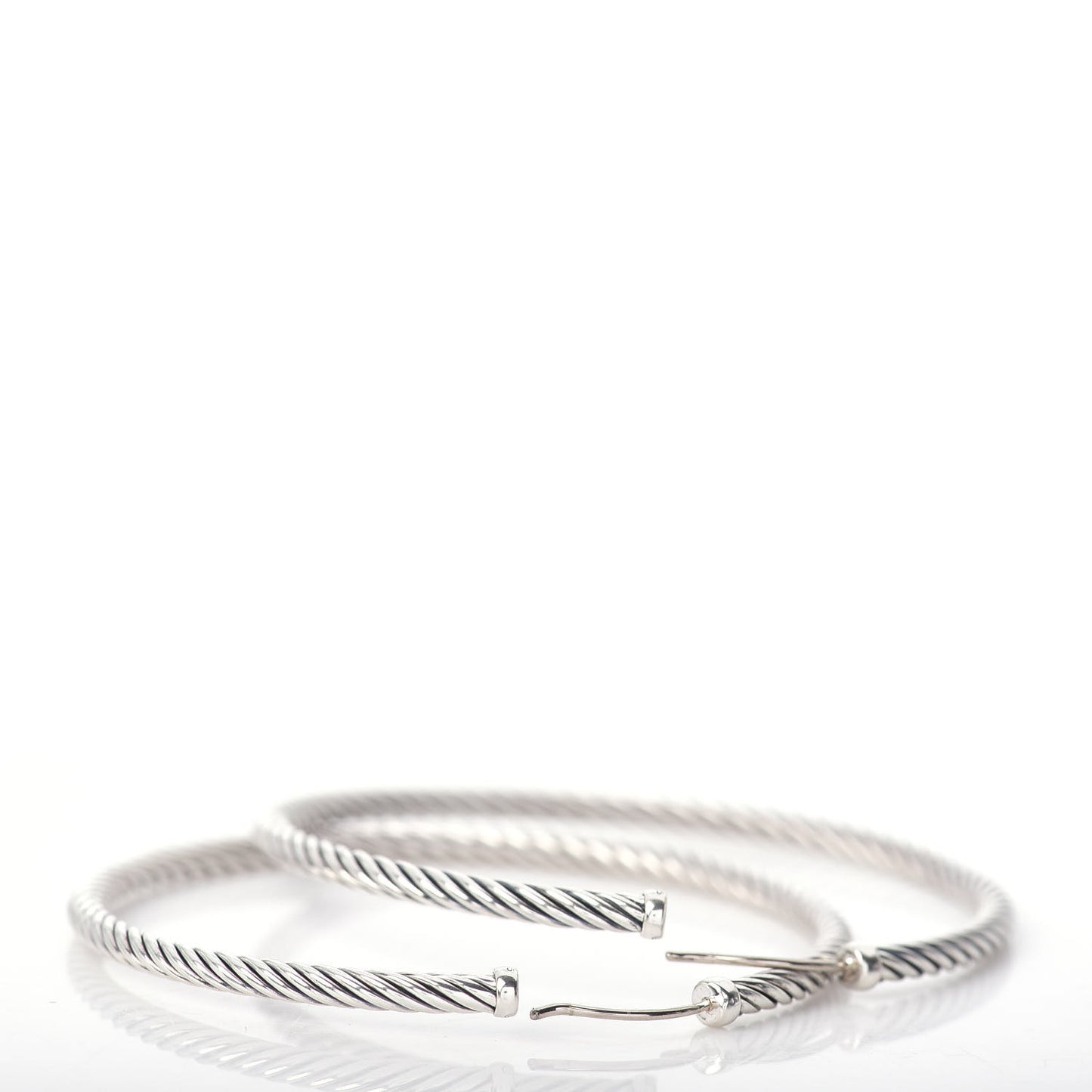 Sterling Silver Extra Large Cable Classics Hoop Earrings