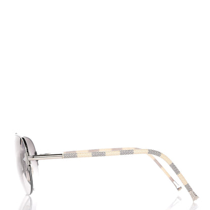 Louis Vuitton Damier Azur Petite Viola Pilote Aviator Sunglasses Z0570U 2 of 7
