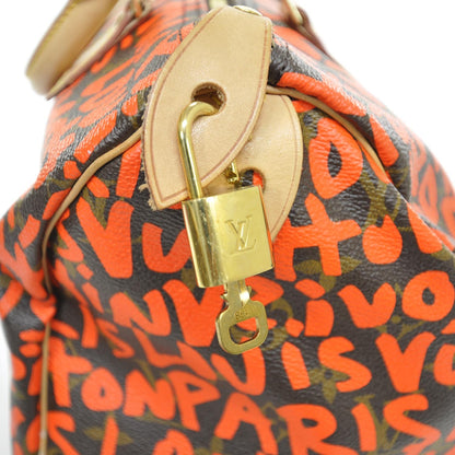 Louis Vuitton Monogram Graffiti Speedy 30 Orange 7 of 9
