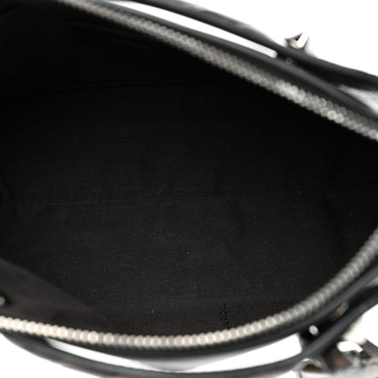 Fendi Vitello Dolce Bi-Color FF 1974 Embossed Mini By The Way Boston Bag Black Maya 5 of 12