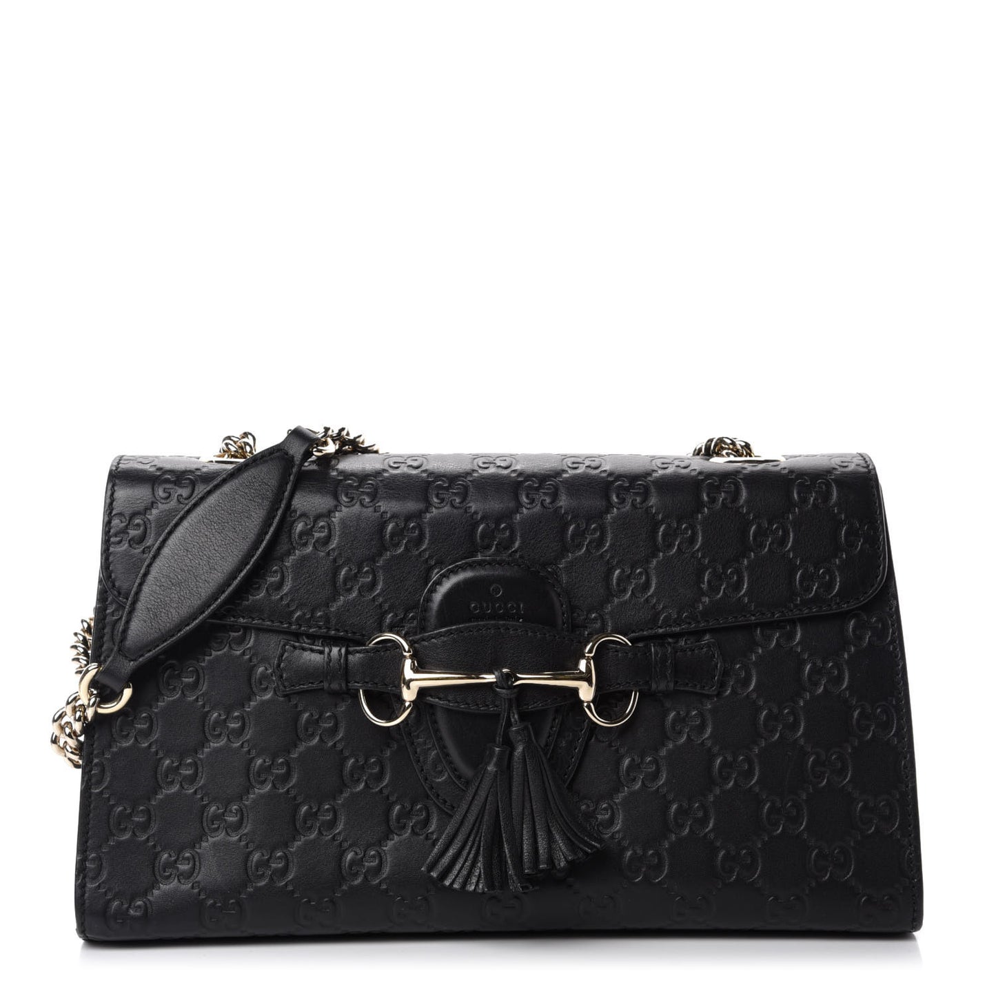 Guccissima Medium Emily Chain Shoulder Bag Black