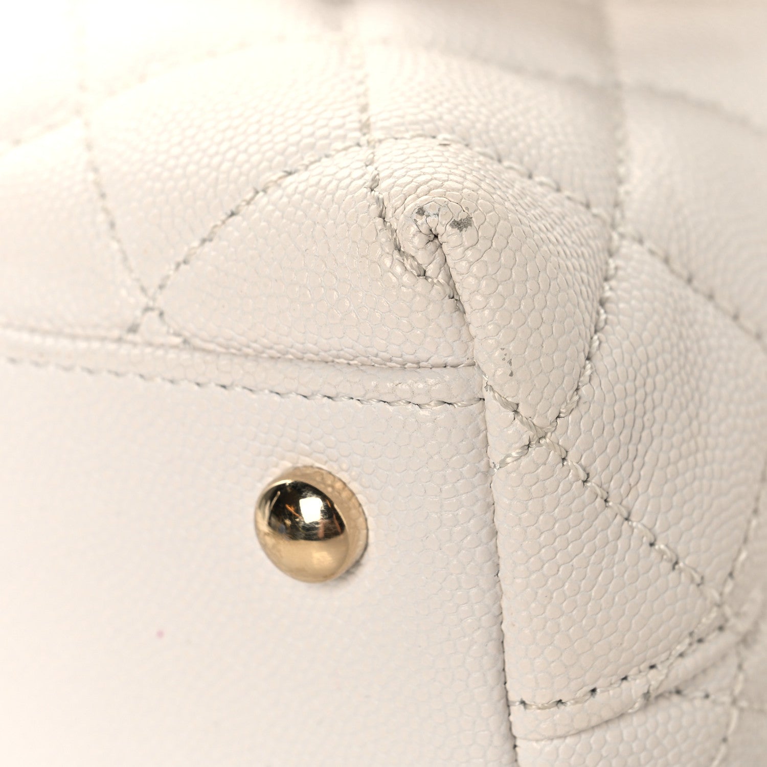 Chanel Caviar Quilted Mini Coco Handle Flap White 11 of 11