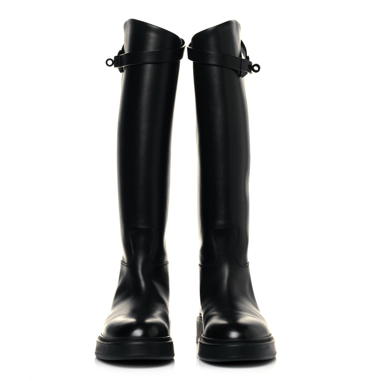 Hermes Box Kelly Jumping Boots 37 So Black 2 of 8