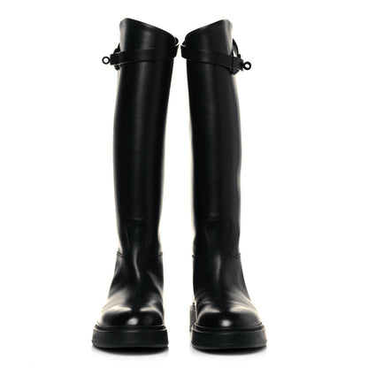 Hermes Box Kelly Jumping Boots 37 So Black 2 of 8