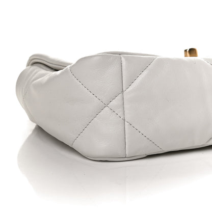 Chanel Goatskin Quilted Medium Chanel 19 Flap White 9 of 13