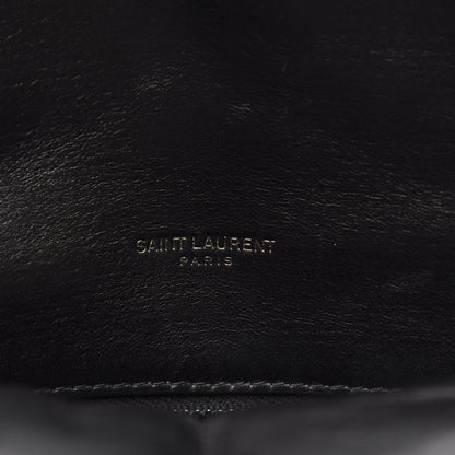 Saint Laurent Lambskin Quilted Small Loulou Puffer Monogram Chain Satchel Black 6 of 10