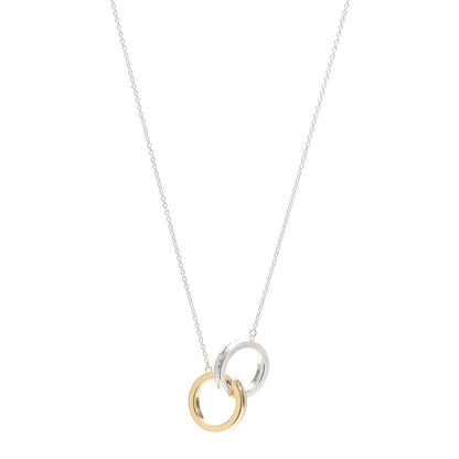 Tiffany Sterling Silver 18K Yellow Gold 1837 Interlocking Circles Pendant Necklace 1 of 7