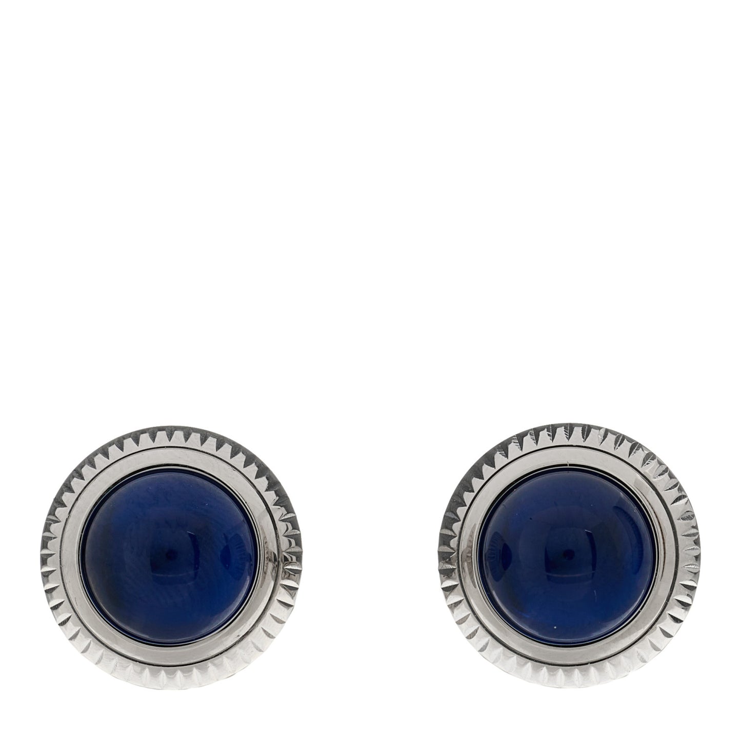 Palladium Sterling Silver Blue Spinel R De Cartier Biplane Cufflinks