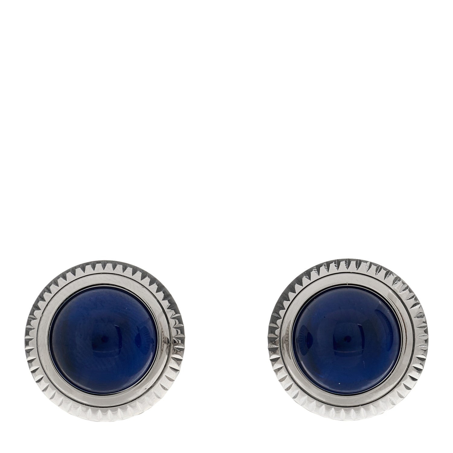 Cartier Palladium Sterling Silver Blue Spinel R De Cartier Biplane Cufflinks 1 of 8