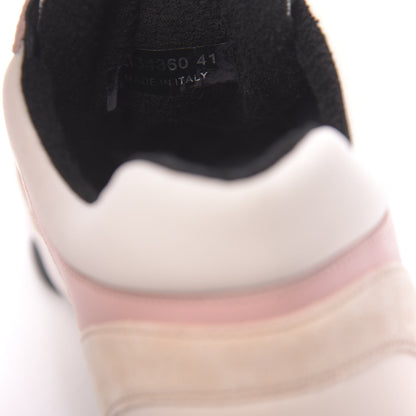 Chanel Nylon Lambskin Suede Calfskin CC Sneakers 41 Pink 8 of 8