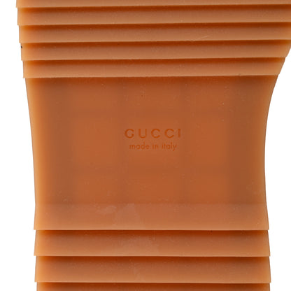 Gucci Monogram Jumbo GG Platform Slide Wedge Sandals 37.5 Beige Lapis 8 of 8