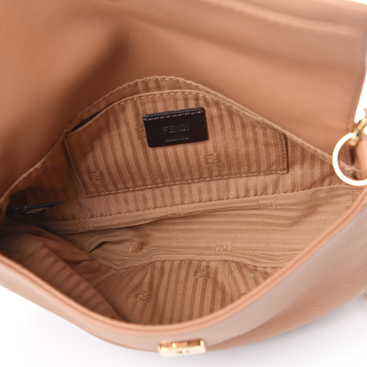 Fendi Vitello Flamingo Enamel Fendista Pouchette Crossbody Orzo 5 of 12