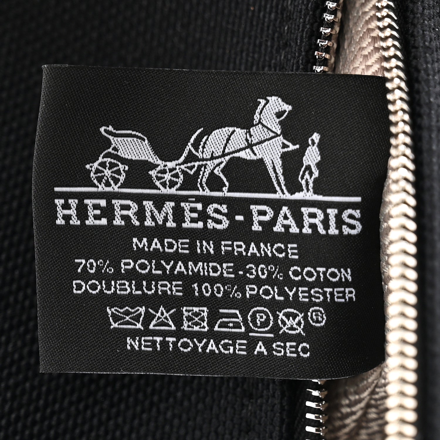 Hermes Canvas Large Bride-A-Brac Pouch Bleu Nuit 6 of 7