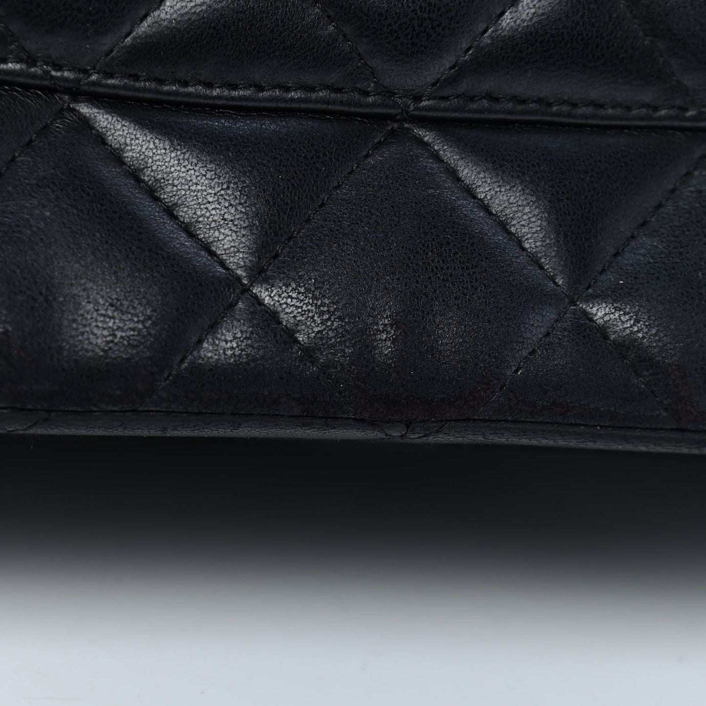 Lambskin Quilted Jumbo Double Flap Black