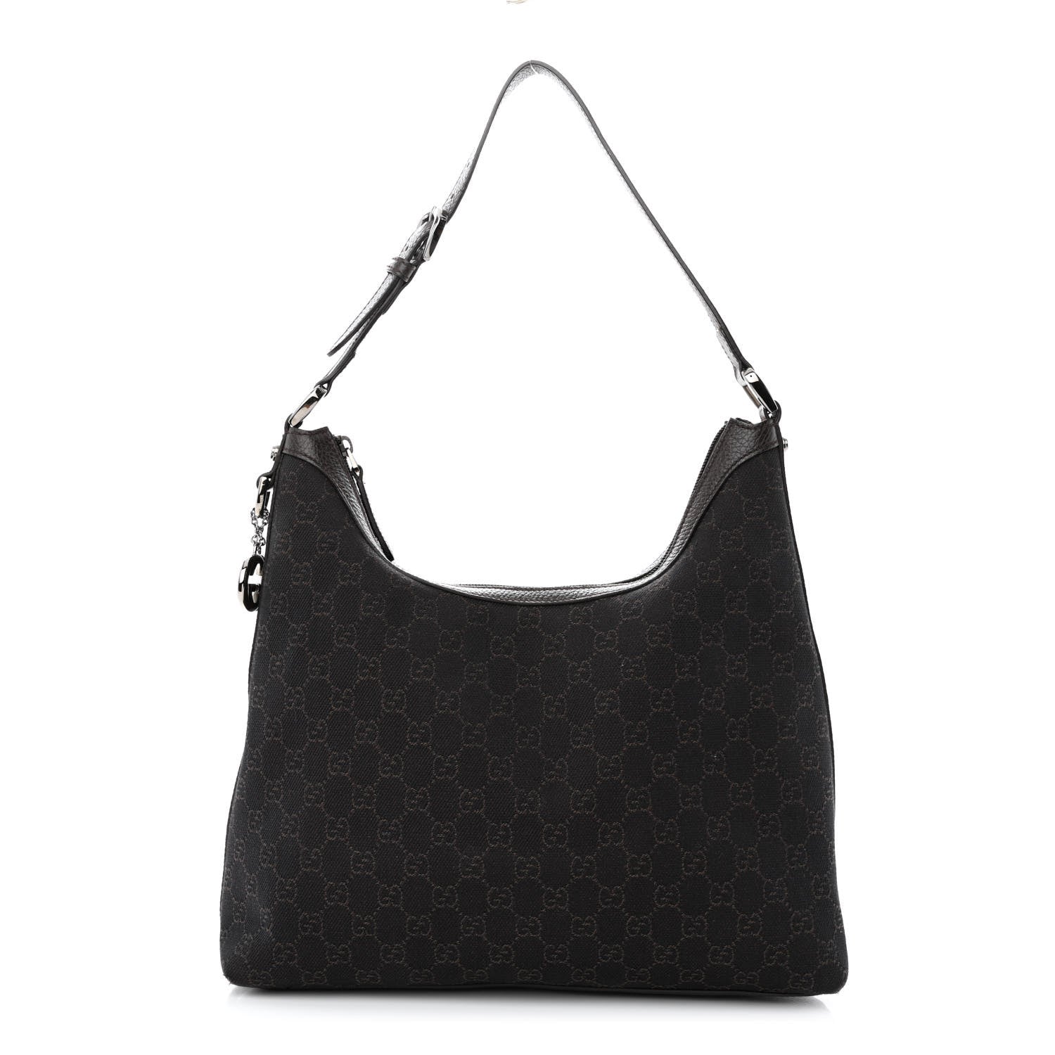 Gucci Nylon Monogram Hobo Brown 1 of 10