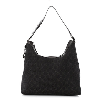 Gucci Nylon Monogram Hobo Brown 1 of 10