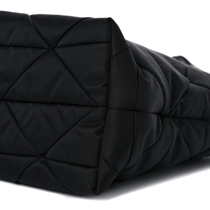 Prada Re-Nylon Nappa Triangle Quilted Padded Double Handled Zip Pocket Tote Black 10 of 10