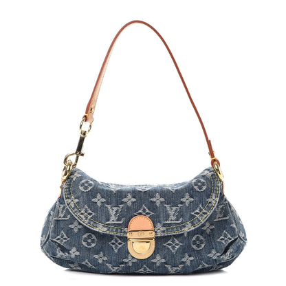 Louis Vuitton Monogram Denim Mini Pleaty Blue 1 of 10