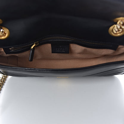 Gucci Calfskin Matelasse Small GG Marmont Shoulder Bag Black 5 of 16