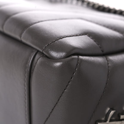 Saint Laurent Calfskin Y Quilted Monogram Small Loulou Bowling Bag Earth 10 of 12