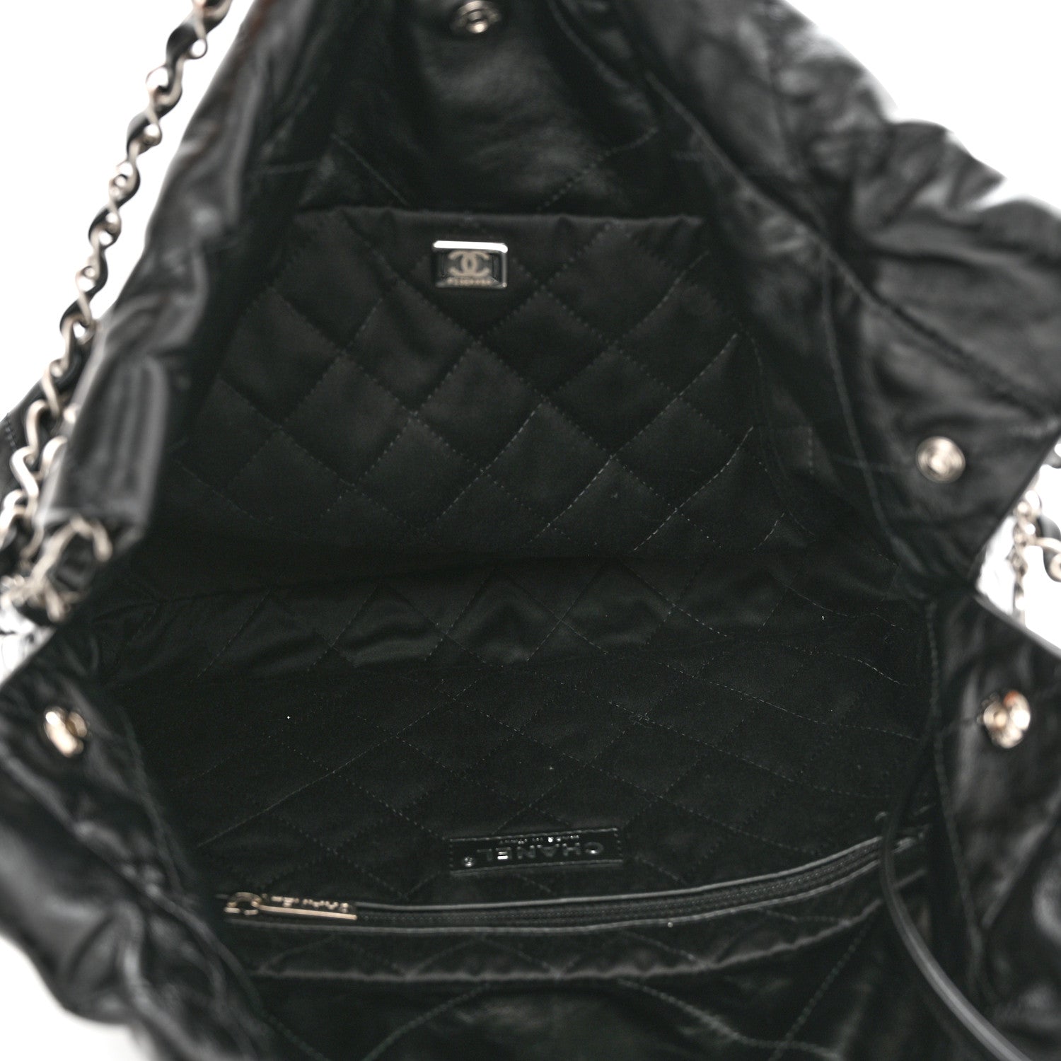 Chanel Shiny Calfskin Quilted Chanel 22 Black 6 of 12