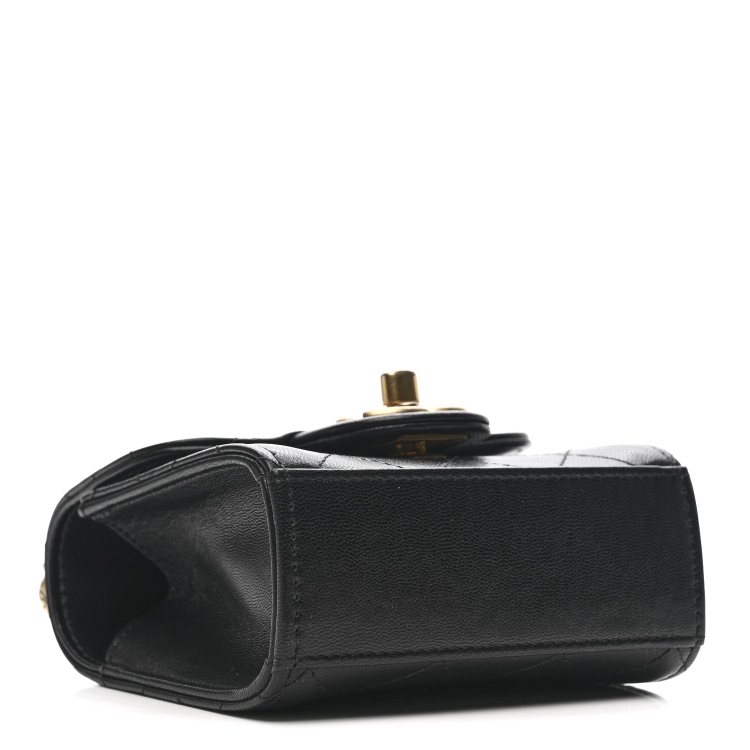 Chanel Goatskin Chic Pearls Clutch On Chain Black 4 of 13